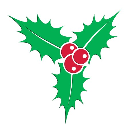 Symbol of christmas holly berry plant vector illustrationのイラスト素材