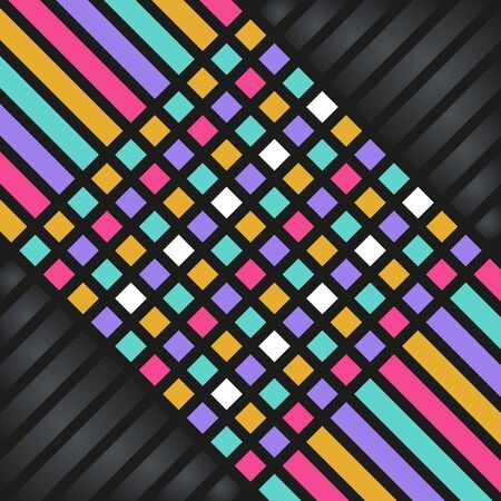 Abstract colorful vector background with squares and linesのイラスト素材