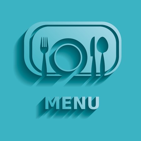 Vector modern restaurant menu design in turquoise colorのイラスト素材
