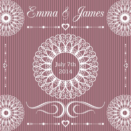 Brown vector vintage background with rounded spiral ornamentのイラスト素材