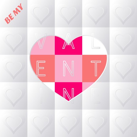 Modern vector happy valentine's day card with textのイラスト素材