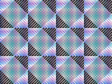 Abstract vector seamless pattern with squares and linesのイラスト素材
