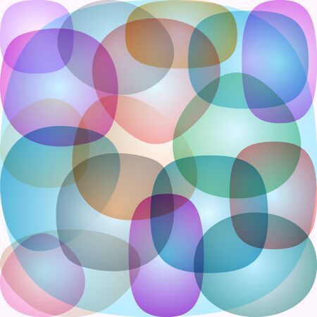 Beautiful abstract background with colorful round transparent shapesの写真素材