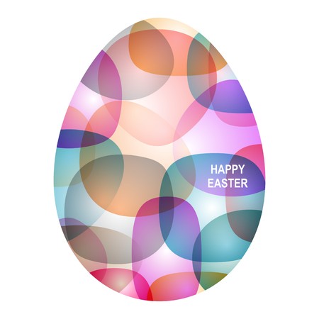 Happy easter card with beautiful colorful eggの写真素材