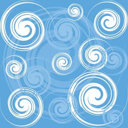 Blue and white spiral vector backgroundのイラスト素材