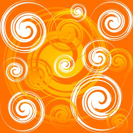 White and orange spiral vector backgroundのイラスト素材