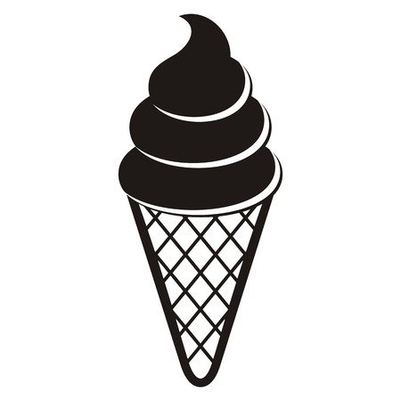 ice cream icon on white backgroundのイラスト素材