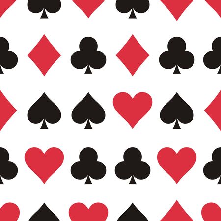 Seamless vector pattern made of playing card symbolsのイラスト素材