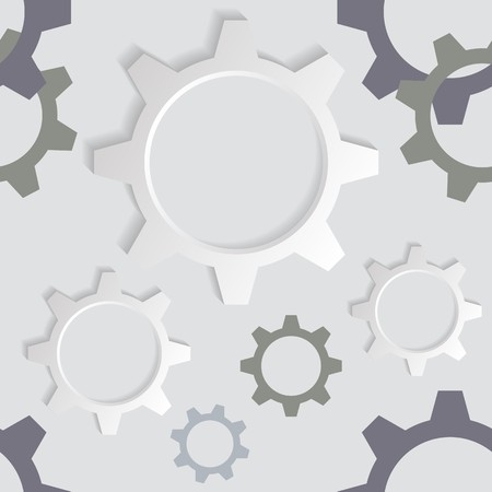 Seamless pattern with grey and white gear wheelsのイラスト素材