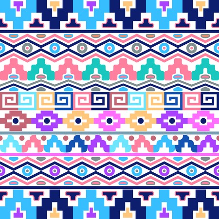 Vector seamless pattern with geometric ornaments aztec styleのイラスト素材
