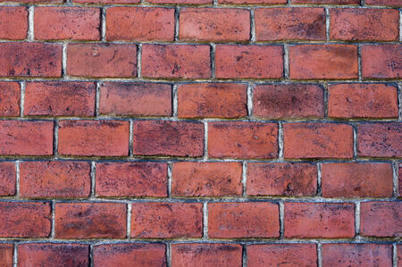 old wall made of red brick texture background
