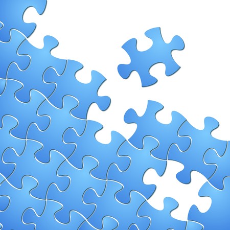 Vector abstract background with blue puzzle piecesのイラスト素材