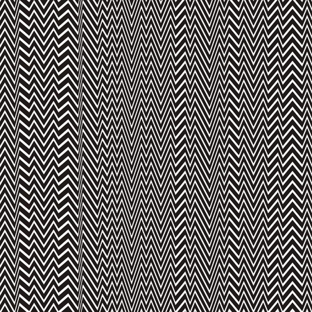 Seamless black and white vector geometric zigzag patternのイラスト素材