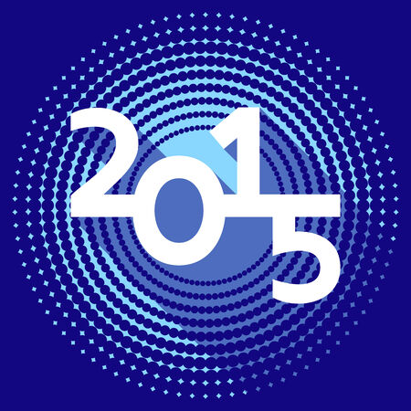 Blue vector modern happy new year card 2015のイラスト素材