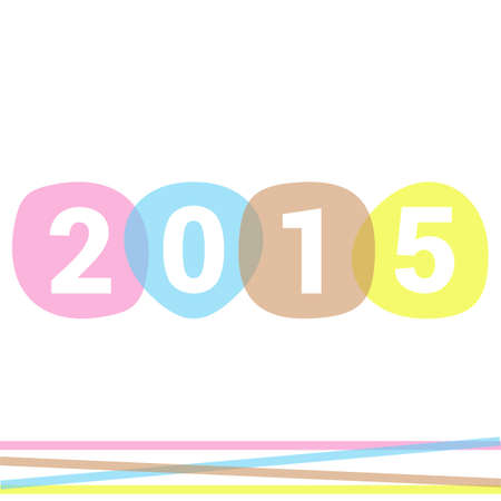 2015 happy new year background beautiful colorsのイラスト素材