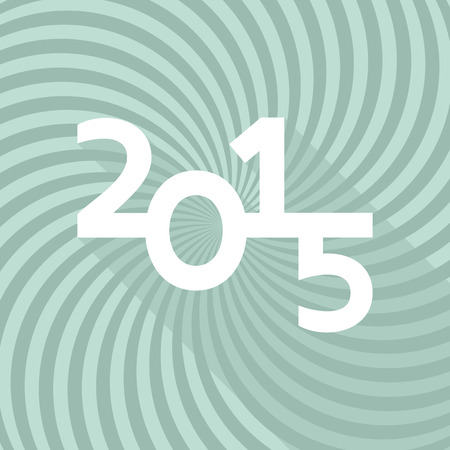 Vector 2015 lettering on mint sun rays backgroundのイラスト素材