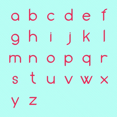 Elegant red thin small letters on striped backgroundのイラスト素材