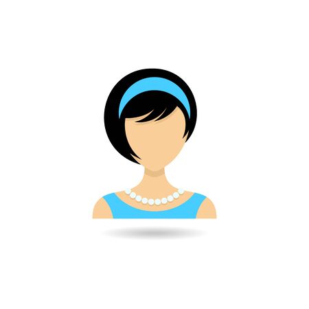Icon of woman for web design vector illustrationのイラスト素材