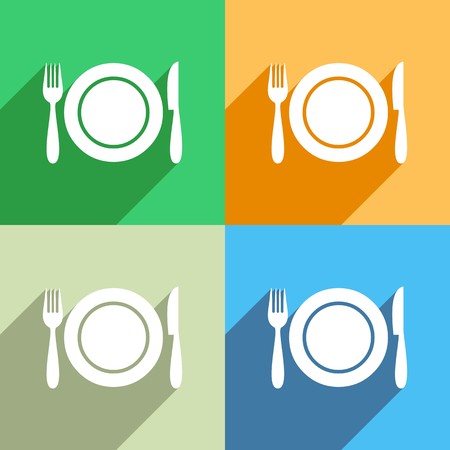 White menu icon on colorful backgrounds flat designのイラスト素材
