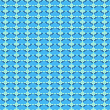 Simple abstract vector blue retro seamless geometric patternのイラスト素材