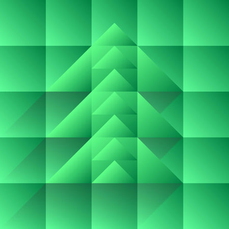 Vector christmas tree triangle mosaic card design templateのイラスト素材