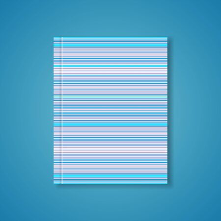 Abstract brochure cover design with colorful blue stripesのイラスト素材