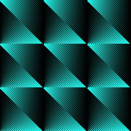 Vector halftone texture seamless pattern blue and blackのイラスト素材