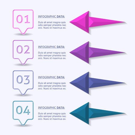 Modern business infographics design arrows and number optionsのイラスト素材