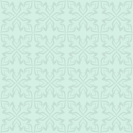 Abstract vector ornamental seamless vintage pattern mint colorのイラスト素材