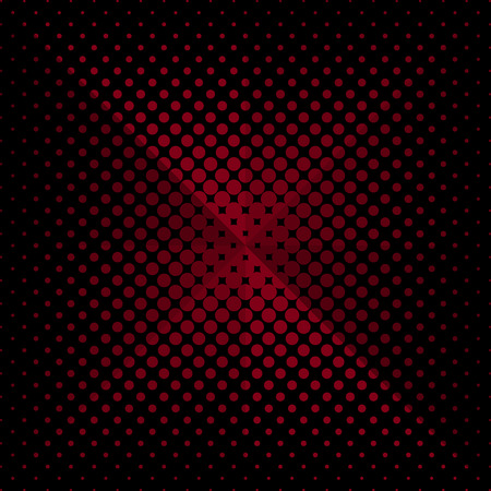 Abstract red vector halftone origami design on blackのイラスト素材