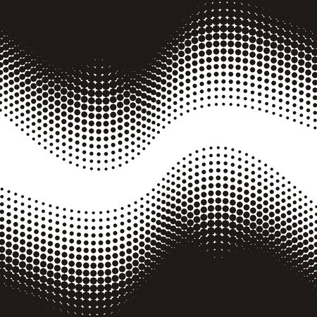 Black and white abstract background with halftone effectのイラスト素材