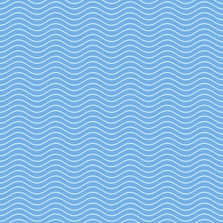 Blue seamless wavy line pattern vector backgroundのイラスト素材