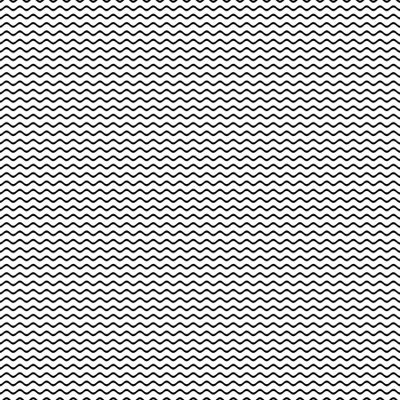 Black simple seamless wavy line patternのイラスト素材