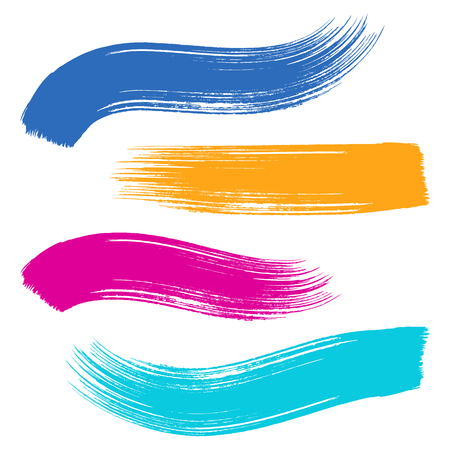 Various colorful brush strokes collectionのイラスト素材
