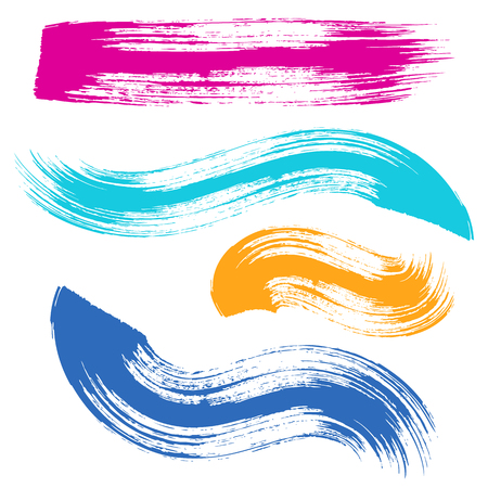 Various colorful brush strokes collectionのイラスト素材