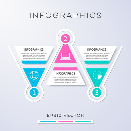 Colorful modern options banners infographic vector design trianglesのイラスト素材