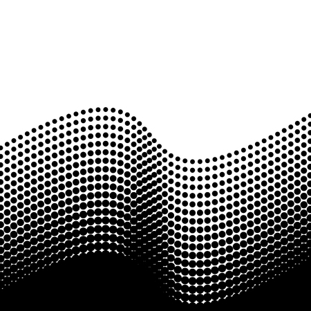 Black halftone design element isolated on whiteのイラスト素材