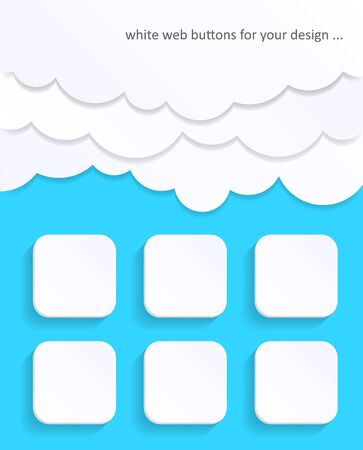 White blank web buttons for your designのイラスト素材