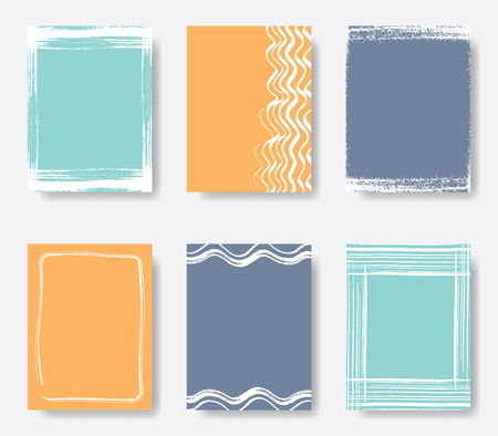 Beautiful vector journal card frames printable collectionのイラスト素材
