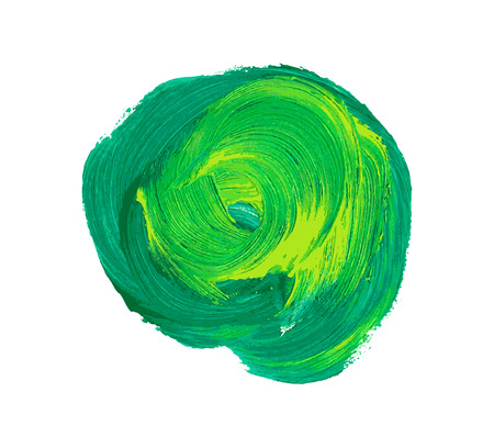 Green vector watercolor paint stain isolated on whiteのイラスト素材