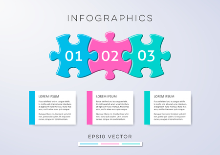 Colorful modern options banners infographic vector design puzzleのイラスト素材