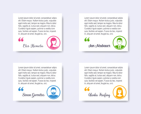 Personal profile business people colorful circle avatar collectionのイラスト素材