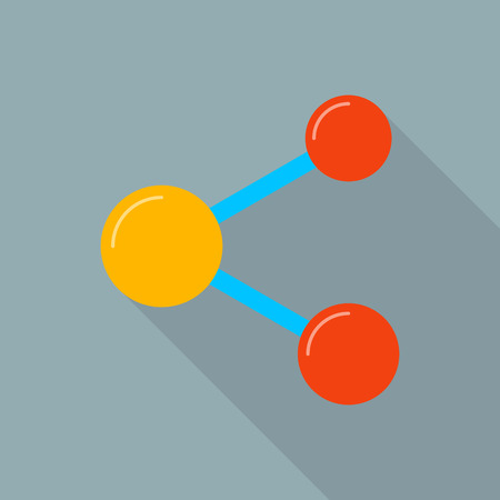 Simple vector share flat icon long shadow designのイラスト素材
