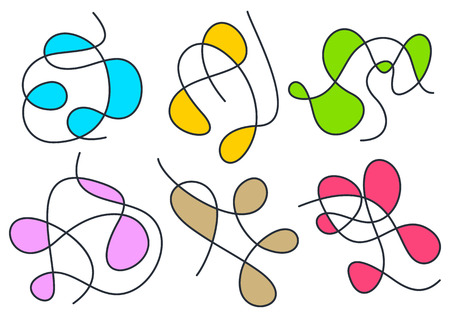 Abstract decorative colorful design elements collection vector illustrationのイラスト素材