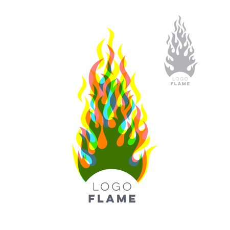 Creative fire flame logo design concept vector illustrationのイラスト素材