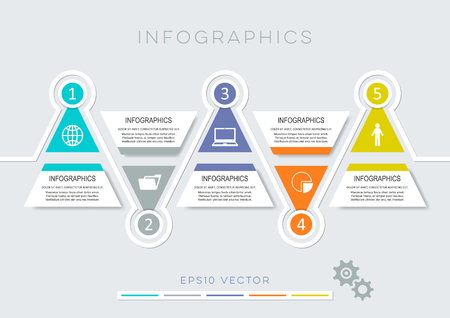 Colorful modern infographic optionsのイラスト素材