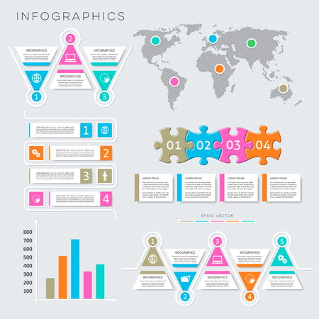 Vector infographic presentation templatesのイラスト素材