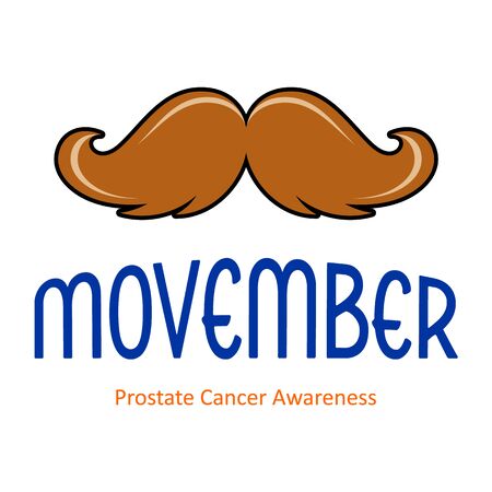 Vector november card with moustacheのイラスト素材