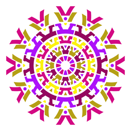 Geometric abstract round mandalaのイラスト素材
