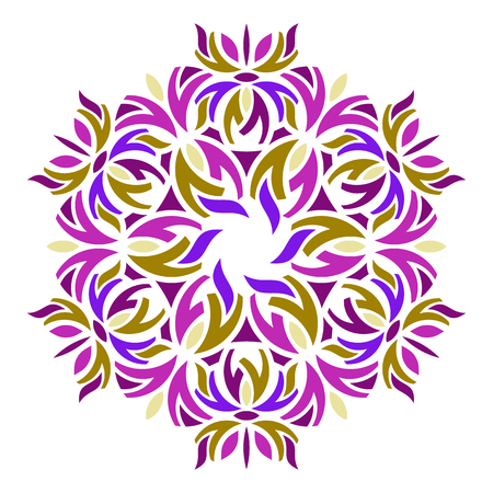 Geometric abstract round mandalaのイラスト素材